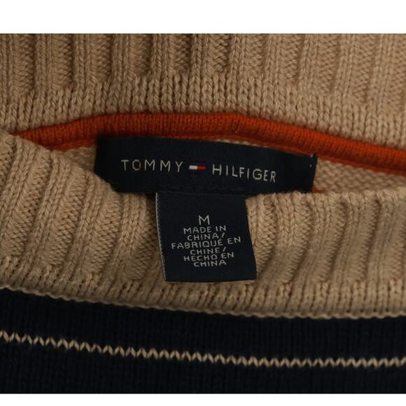 Tommy Hilfiger Women's Striped Sweater Round Neck Short Sleeve Size M Multicolor - Picture 3 of 4